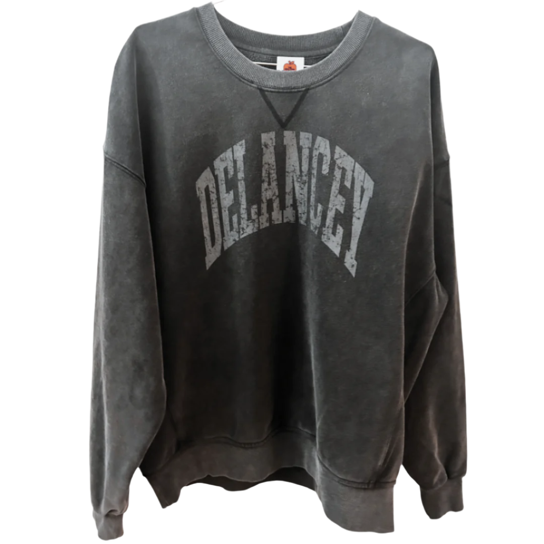 delancey nyc vintage style varsity sweatshirt