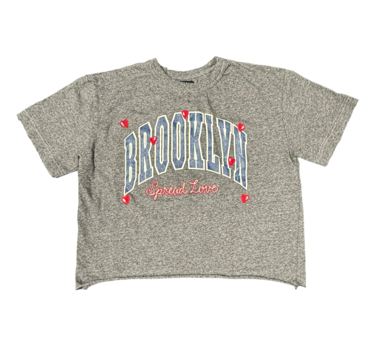 brooklyn 'spread love' chain stitch crop top (1 of 1)