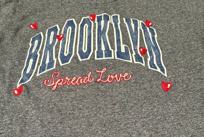 brooklyn 'spread love' chain stitch crop top (1 of 1)